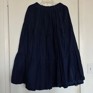 Denim blue skirt